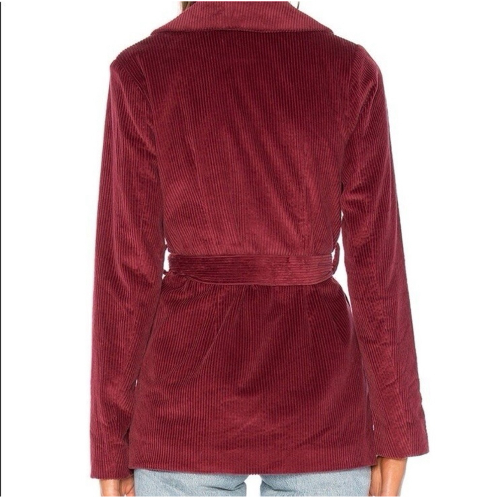 HOUSE OF HARLOW House 1960 x REVOLVE Burgundy Corduroy Lykke Blazer Belted Small - Picture 2 of 8